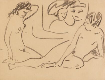 Nacktes Paar im Spiegelbild (1909)
