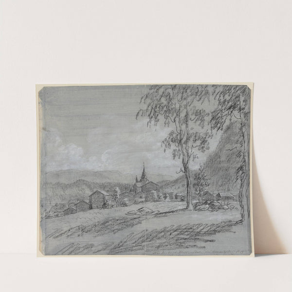 Næs Kirke i Hallingdal, set fra nordvest by Johannes Flintoe