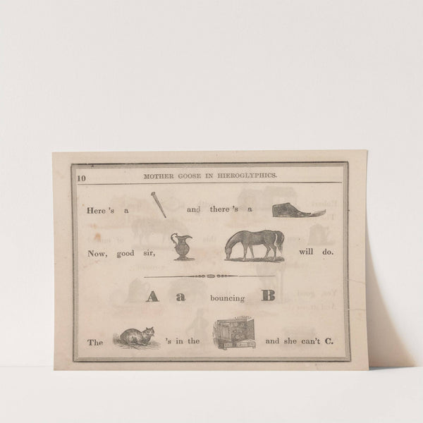 Nail, Shoe, Ewer, Horse, Cat, Cupboard (1855) by Sherman &amp; Co.