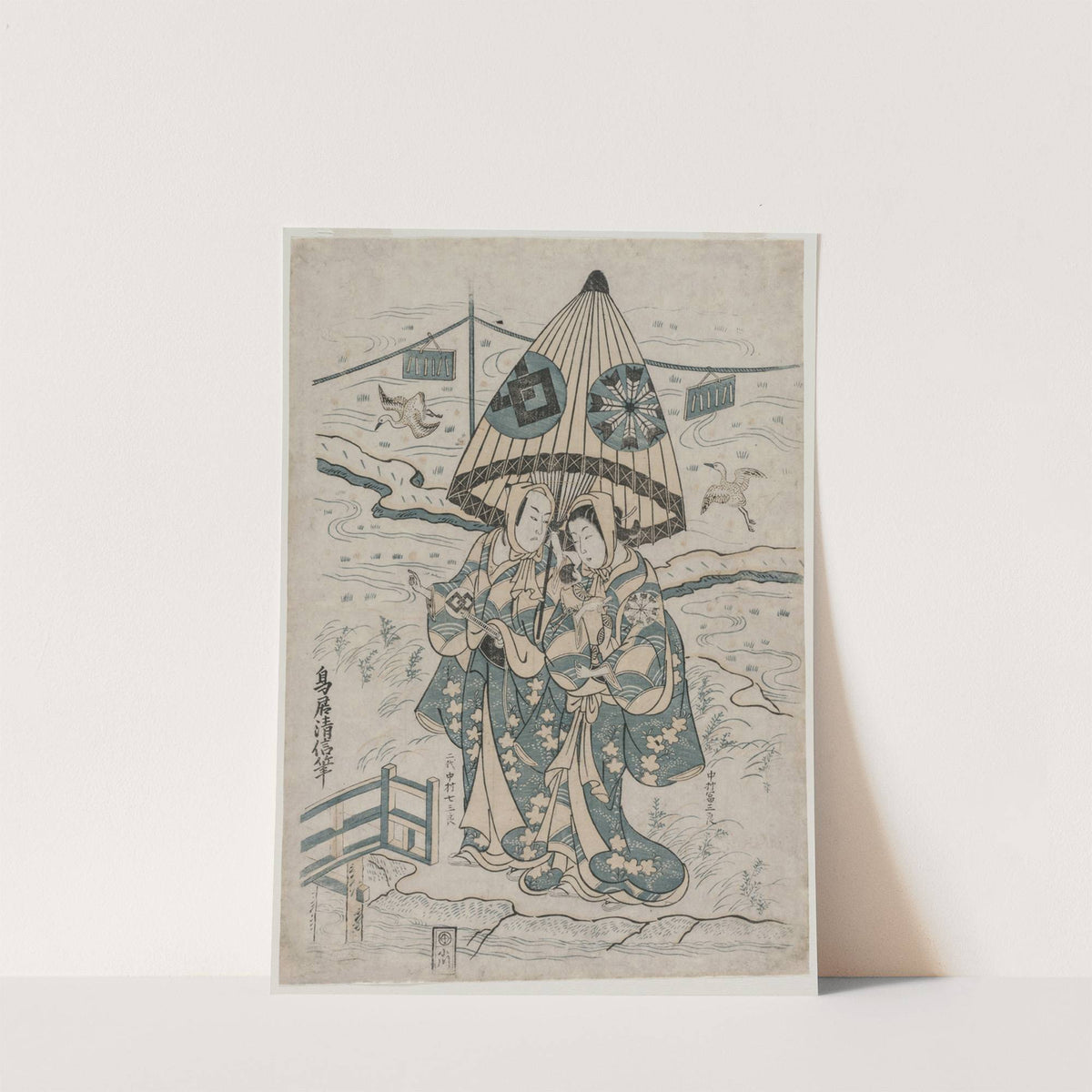 Nakamura Tomijuro and Nakamura Shichisaburo II as the Lovers Agemaki and Sukeroku by Torii Kiyonobu II