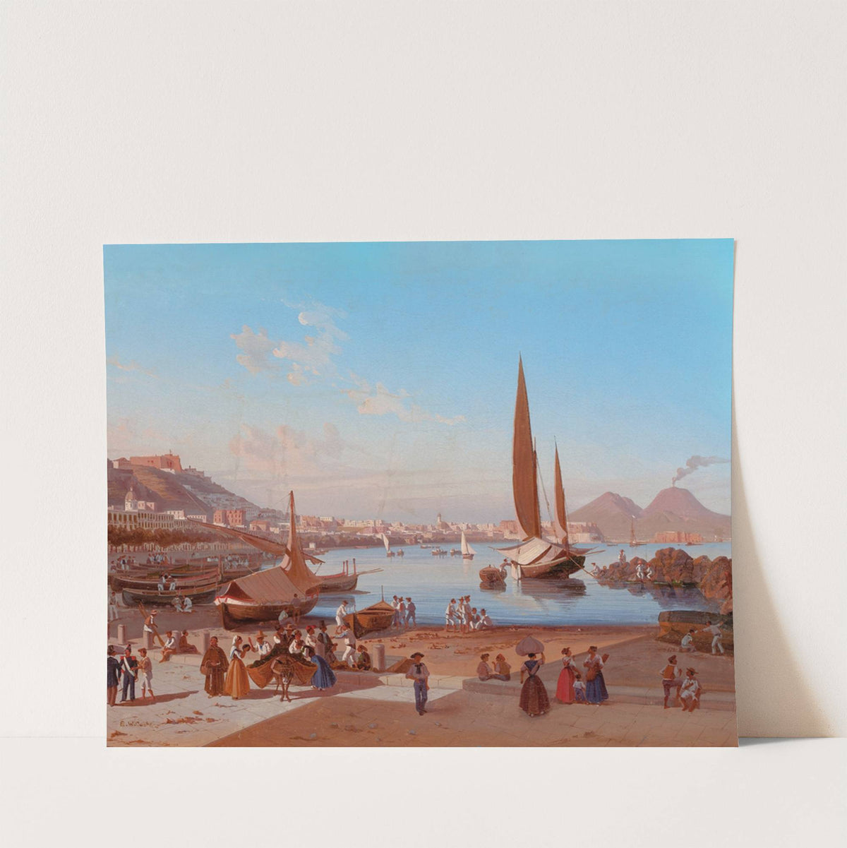 Naples with Vesuvius Beyond by Edward William Cooke