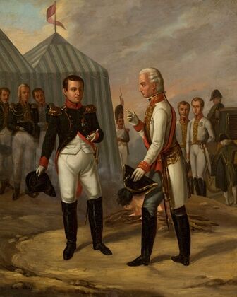 Napoleon and Francis II after the Battle of Austerlitz (1841)