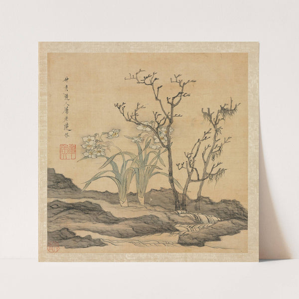 Narcissus and Bare Trees (1598-1652) by Chen Hongshou