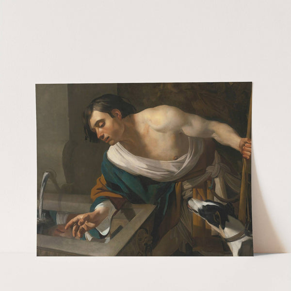 Narcissus Gazing At His Reflection by Dirck Van Baburen