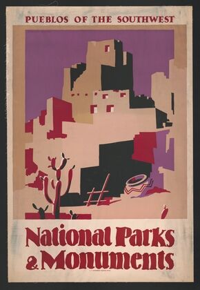 National parks and monuments Pueblos of the southwest — size preview