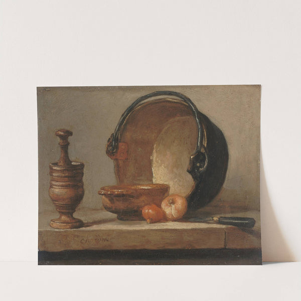 Nature morte au chaudron de cuivre (1735) by Jean Siméon Chardin