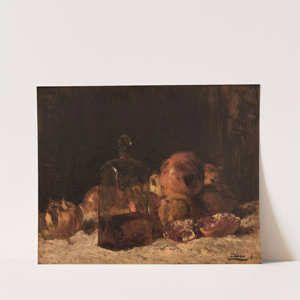 Nature morte au flacon et aux grenades (1860-1865) by Félix Ziem