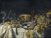 Nature morte au mince pie, panier de raisins, pichet en étain et montre