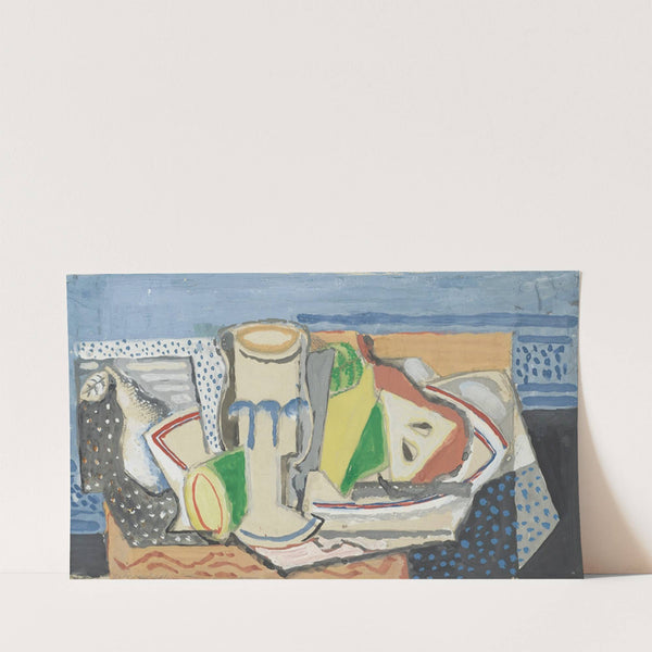 Nature morte au verre et à la poire (1920) by Louis Marcoussis