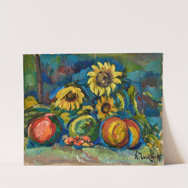 Nature morte aux fruits et au tournesol by Nicolas Alexandrovitch Tarkhoff
