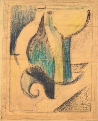 Nature morte avec bouteille (étude) (circa 1915) — size preview