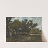 Near Barbizon; by a farm by Leon Richet