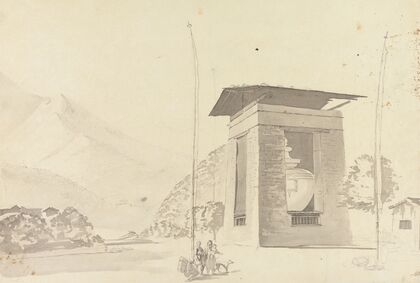 Near Taussadon [Tashicho Dzong] (1783)