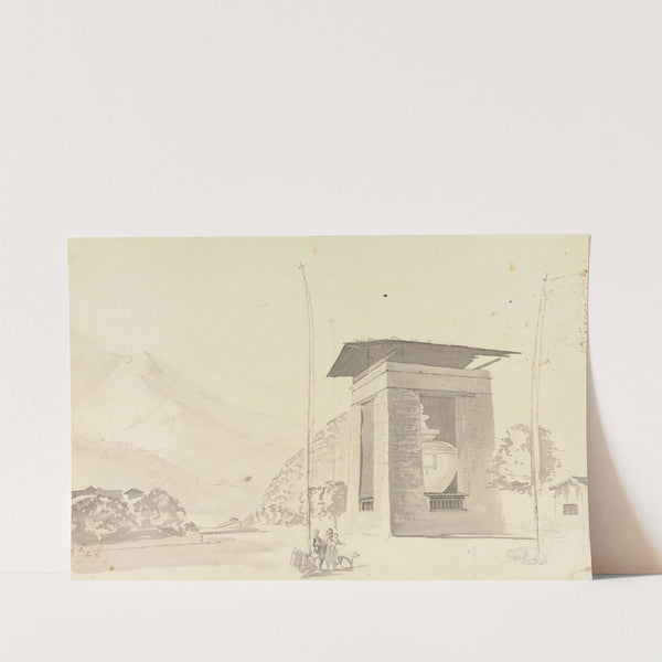 Near Taussadon [Tashicho Dzong] (1783) by Samuel Davis