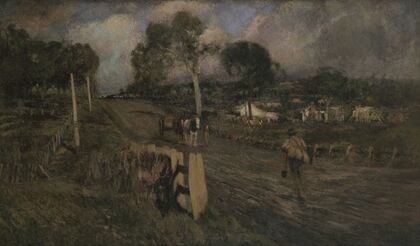 Nearing the township