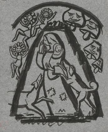 Nędza napadnięta przez psy (1924)