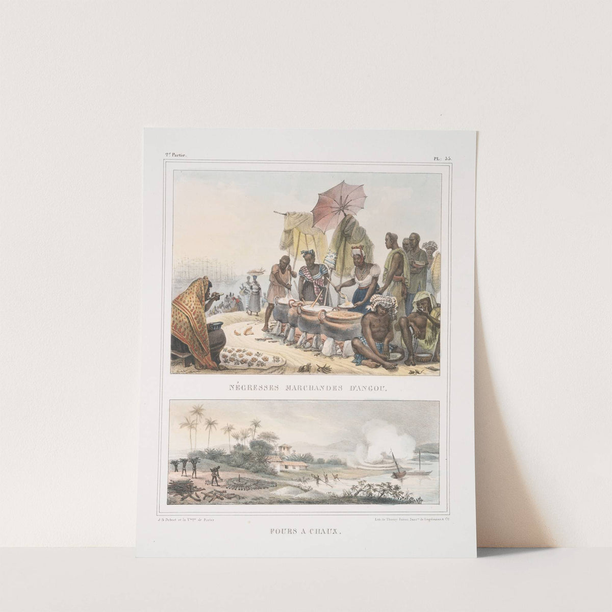 Nègresses marchandes d'angou; Fours à chaux by Jean Baptiste Debret
