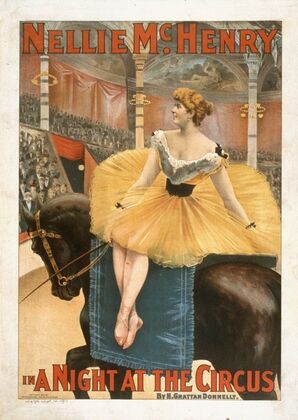 Nellie McHenry in A night at the circus by H. Grattan Donnelly.