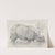 Neushoorn in het water by August Allebé