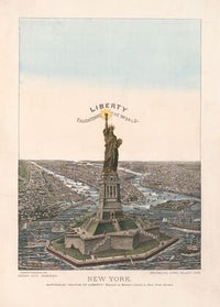 New York. Bartholdi ‘Statue of Liberty,’ erected on Bedloe’s Island, in New York Harbor (1885)