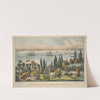 New York Bay, from Bay Ridge. Long Island. Bedloes Island, Jersey City, Hoboken, Castle Garden, Governor’s Island (1870 - 1900) by Currier & Ives.