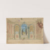 New York Fireman: Sketch no. 1 ‘The City Firemen’ (Domestic Interior Back Drop) (1934-1943) by Kenneth MacClelland
