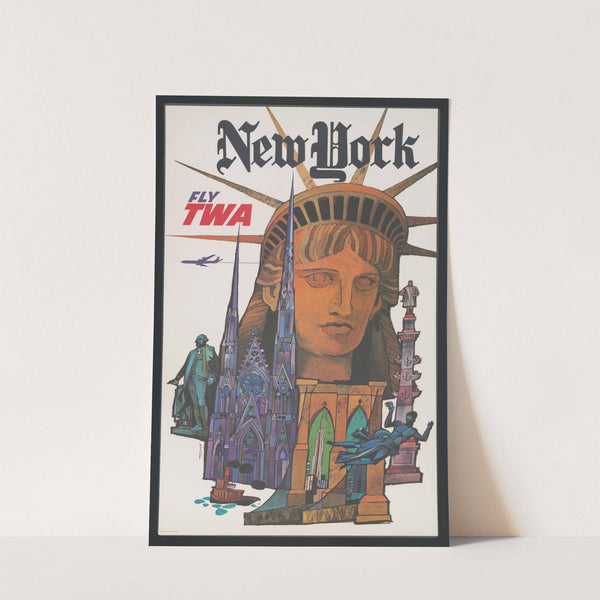 New York – Fly TWA (1970) by David Klein