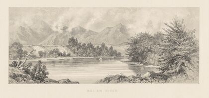 New Zealand Graphic and Descriptive. Plate V. Wai-au River — size preview