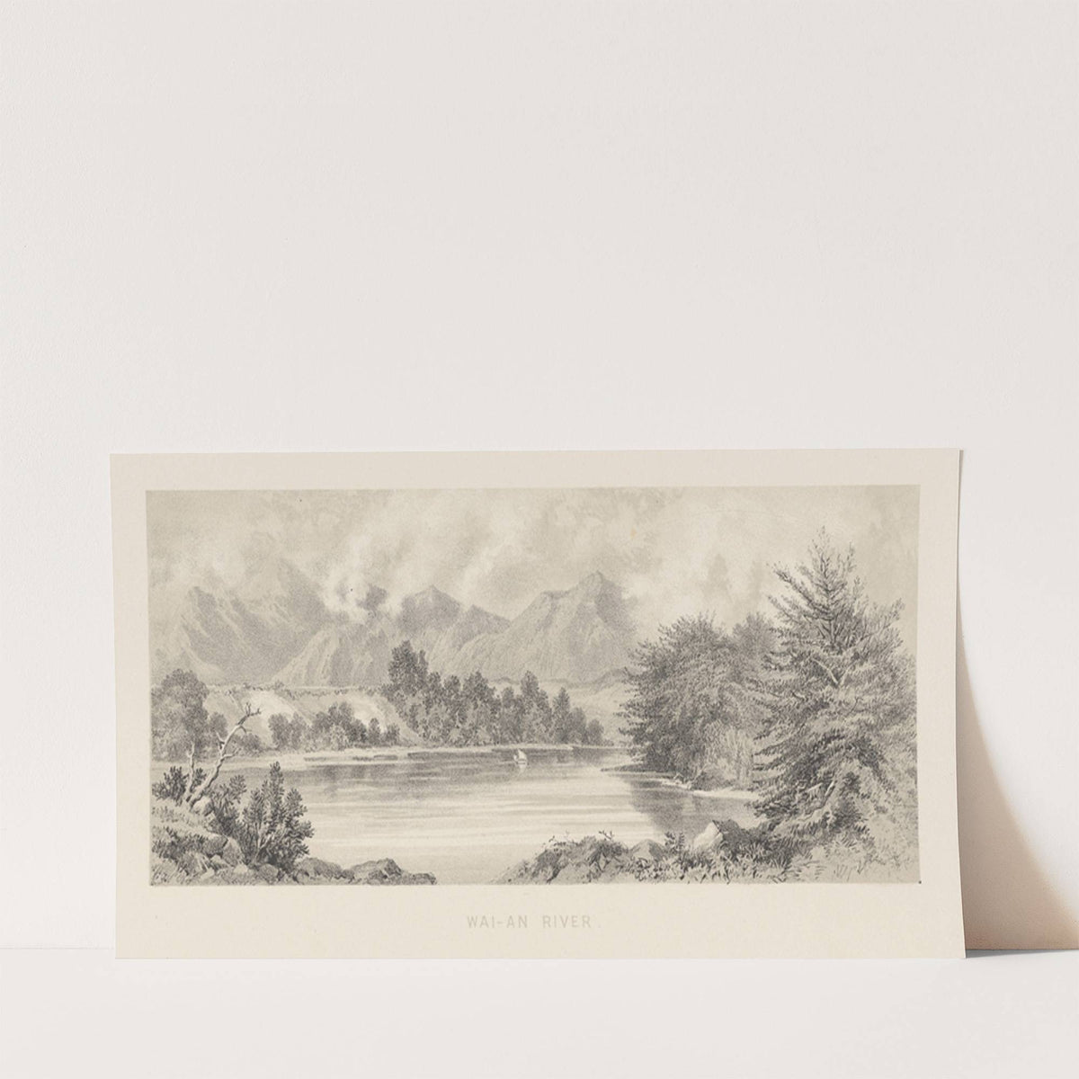 New Zealand Graphic and Descriptive. Plate V. Wai-au River (1877) by Charles Decimus Barraud