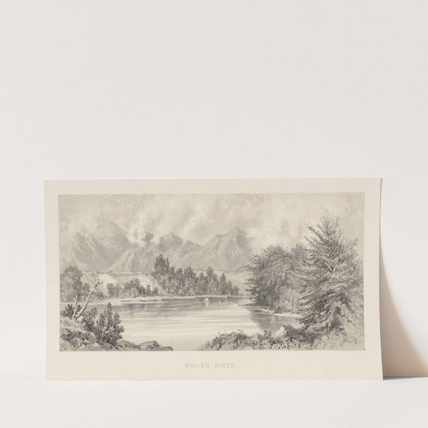 New Zealand Graphic and Descriptive. Plate V. Wai-au River (1877) by Charles Decimus Barraud