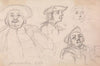 Newmarket, 1760, Studies of Men’s Heads