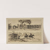Newspapers for the Army. The race for camp. (1876) by Edwin Forbes