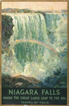 Niagara Falls, where the Great Lakes leap to the sea. Travel by train (1925)