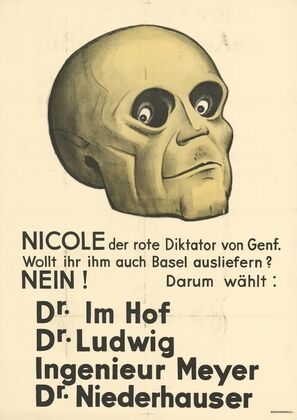 Nicole der rote Diktator von Genf. Wollt ihr ihm auch Basel ausliefern (1935)