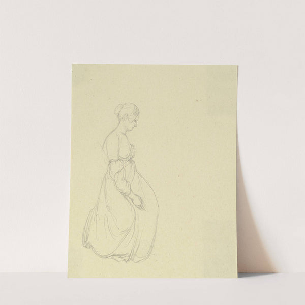 Niederkniende Frau nach rechts by Gustav Heinrich Naecke