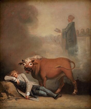Niels Klim thinks he hears the Deacon when he is awakened by a Bull (1785 – 1787)