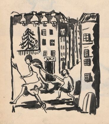 Niezrealizowany projekt il. do ‘Kolędy, W Olbrzymiem Mieście’ w ‘Pastorałkach’ (1924)