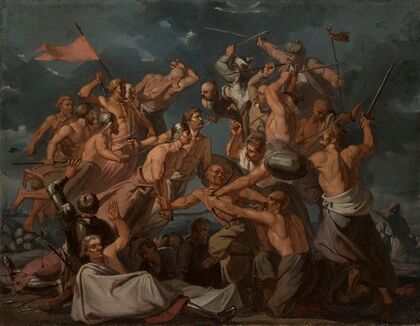 Night after the battle of Legnica (1859)