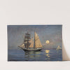Night atmosphere at see. Full moon by Carl Locher