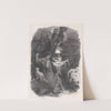 Night; vignette of girl in 18th century costume picking roses on verso (ca. 1830–65) by Celestin Nanteuil