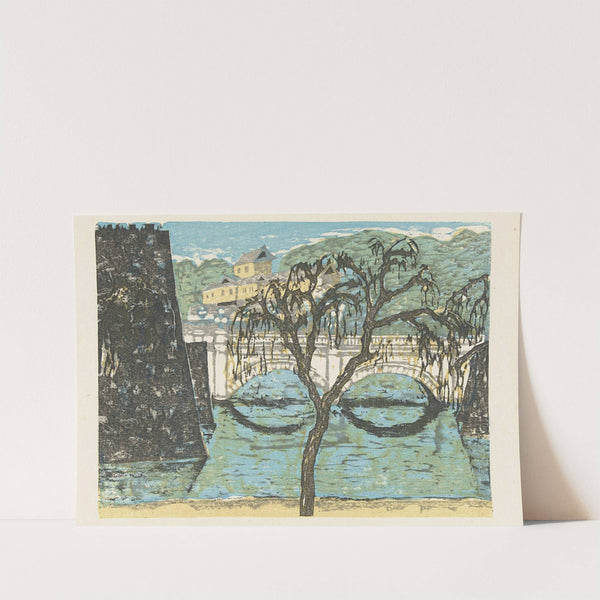 Nijubashi (1945) by Onchi Kōshirō