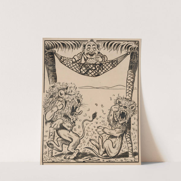 Six comic strip frames of two chivalrous men with woman in rain storm Pl.3 (1897) by Franklin Morris Howarth