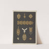 Nine Designs For Jewelry, Including Large Gold Pendant With Green, Yellow, And Pink Flowers. (1872 - 1873) by Martin Gerlach