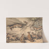 Nine Foxes Gathered Around a Tree; an Illustration of Aesop&#039;s Fable, &#039;The Fox who Lost His Tail&#039; by Samuel Howitt