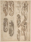 Nine Studies of the Moses in Santa Maria della Steccata, Parma