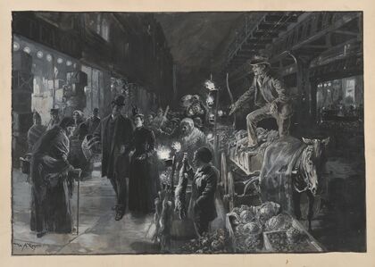Ninth Avenue, Saturday night market (1890)