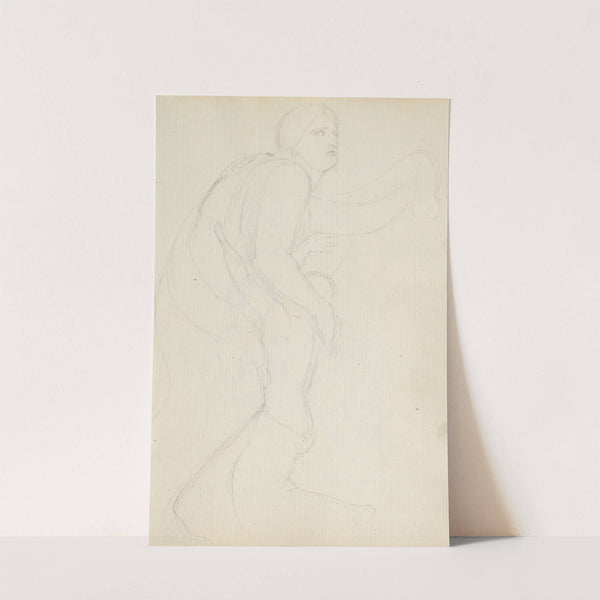 Niobe and Her Youngest Daughter in Profile, Niobid Group, Villa Medici Gardens, Rome by John Flaxman