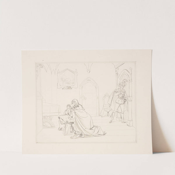 ‘No. Up, sword; and know thou a more horrid hent,’ [Hamlet], act III, sc. III (1848) by William M. Anderson