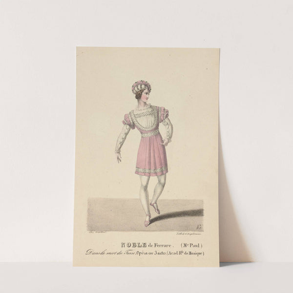 Noble de Ferrare (Mr. Paul) dans La mort du Tasse, opéra en 3 actes, Acad. r’le de musique (1821) by Auguste Garneray