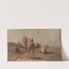 Nocturnal rest at the pyramids of Gizeh by F. PERCY